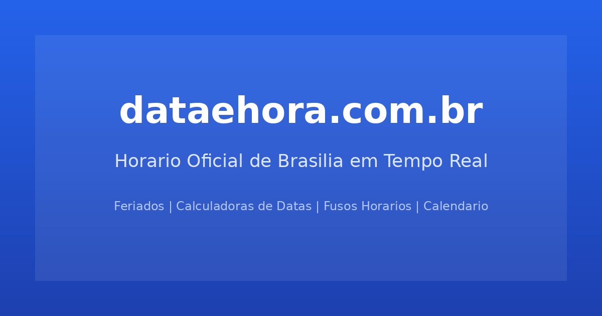 Fusos Horários | dataehora.com.br